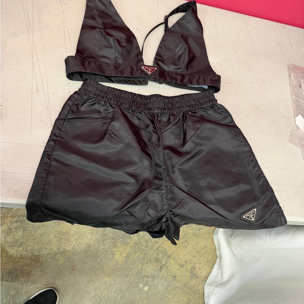 Black Triangle Logo Bikini Set - image 1